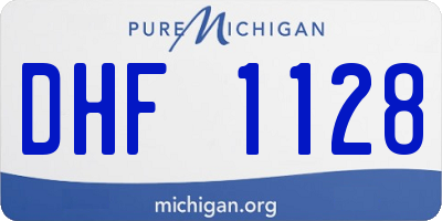 MI license plate DHF1128