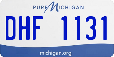 MI license plate DHF1131