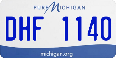 MI license plate DHF1140