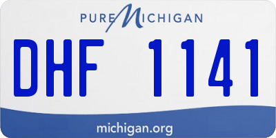 MI license plate DHF1141