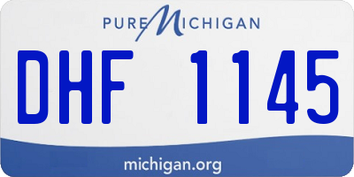 MI license plate DHF1145