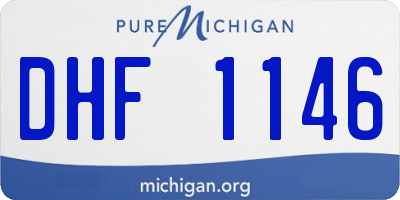 MI license plate DHF1146