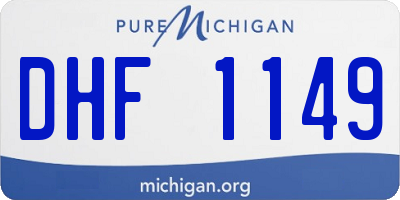 MI license plate DHF1149