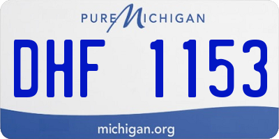 MI license plate DHF1153