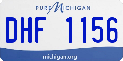 MI license plate DHF1156