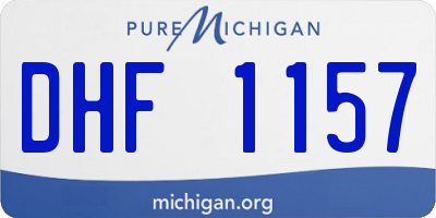 MI license plate DHF1157