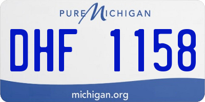 MI license plate DHF1158