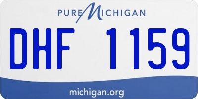 MI license plate DHF1159