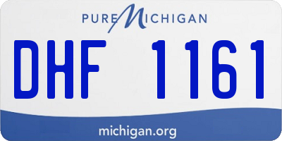 MI license plate DHF1161