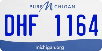 MI license plate DHF1164