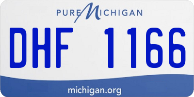 MI license plate DHF1166