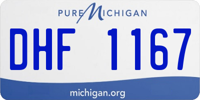 MI license plate DHF1167