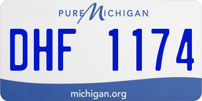 MI license plate DHF1174