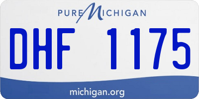 MI license plate DHF1175