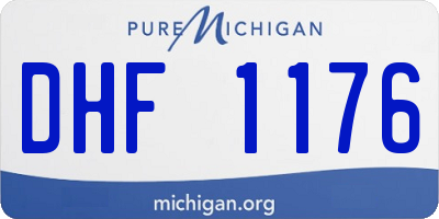 MI license plate DHF1176