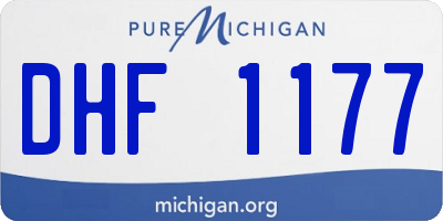 MI license plate DHF1177