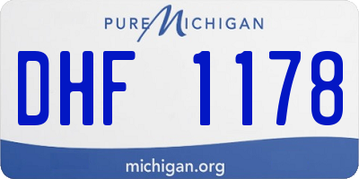 MI license plate DHF1178