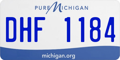 MI license plate DHF1184