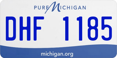 MI license plate DHF1185