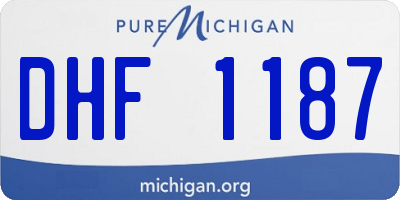 MI license plate DHF1187