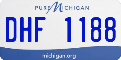 MI license plate DHF1188