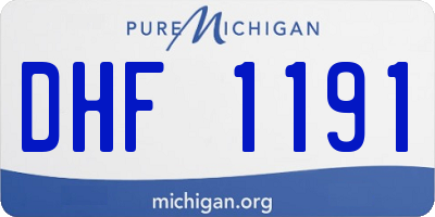 MI license plate DHF1191