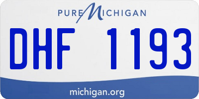 MI license plate DHF1193