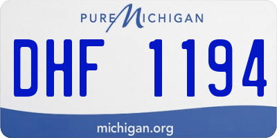 MI license plate DHF1194
