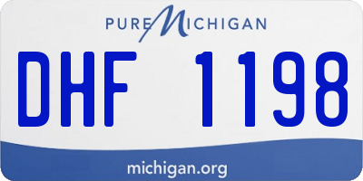 MI license plate DHF1198