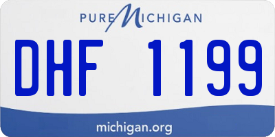 MI license plate DHF1199
