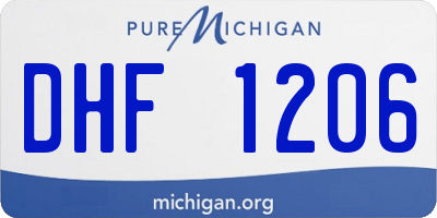 MI license plate DHF1206