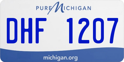 MI license plate DHF1207