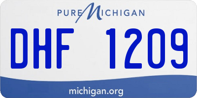 MI license plate DHF1209