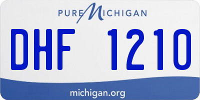 MI license plate DHF1210