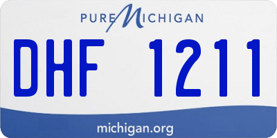 MI license plate DHF1211