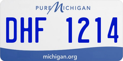 MI license plate DHF1214