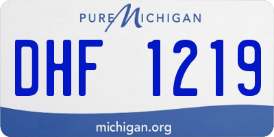 MI license plate DHF1219