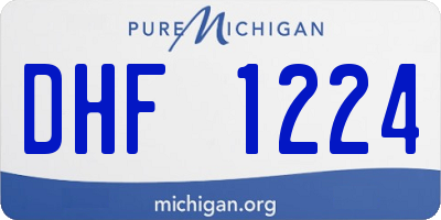 MI license plate DHF1224