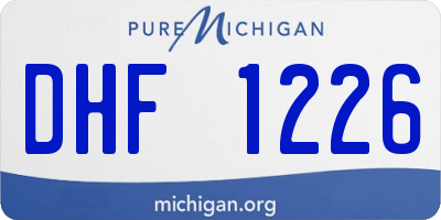 MI license plate DHF1226