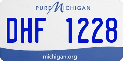 MI license plate DHF1228