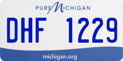 MI license plate DHF1229