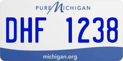 MI license plate DHF1238