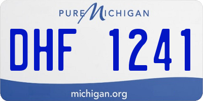 MI license plate DHF1241