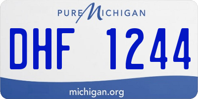 MI license plate DHF1244