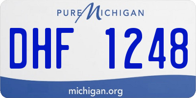 MI license plate DHF1248