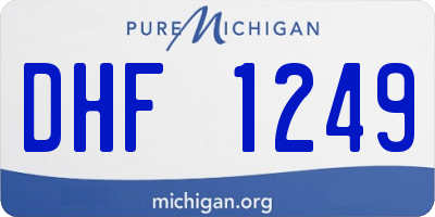 MI license plate DHF1249