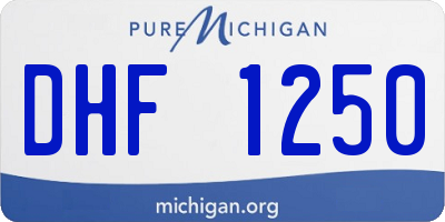 MI license plate DHF1250