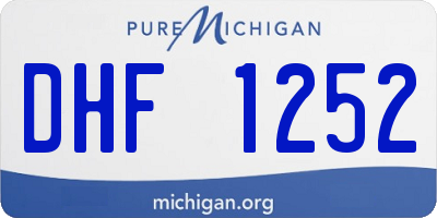MI license plate DHF1252