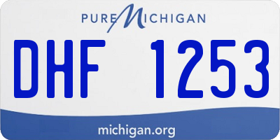 MI license plate DHF1253