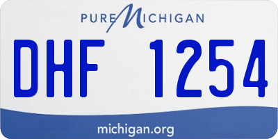 MI license plate DHF1254